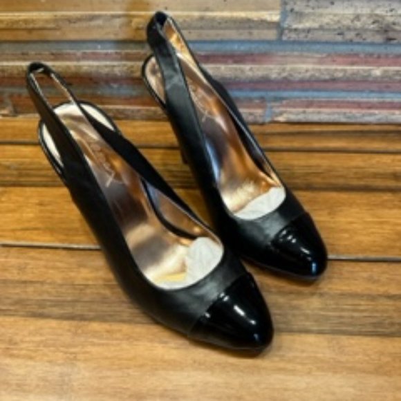 Gomax size 6 black heels with strap - Picture 2 of 7